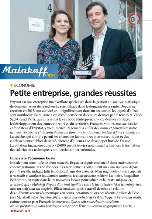 Un article dans le magazine de la ville de Malakoff image 2